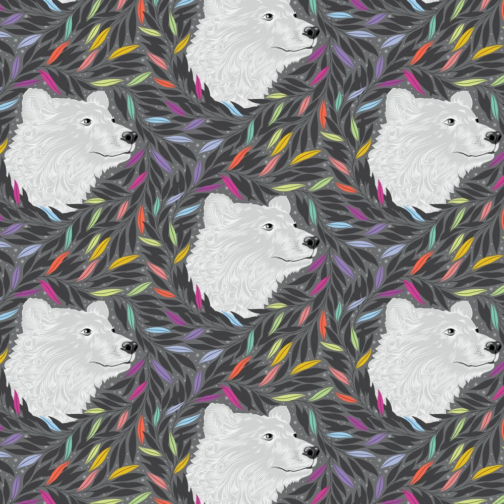 Just Bearly - Carbon | Graywork | Tula Pink